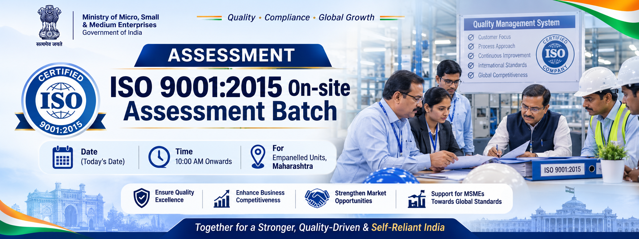 ISO 9001:2015 On-site Assessment Batch
